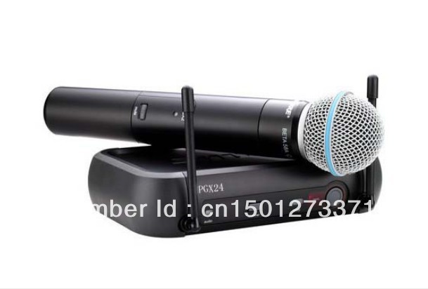 ? 100 % ο UHF ޴  ũ | SHURE PGX24 / BETA58A  |   microphne/ Wholesale 100% New UHF handheld wireless microphone | For shure PGX24/